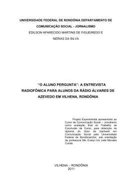 Aluno Pergunta&rdquo; - A entrevista radiof&ocirc;nica para alunos da R&aacute;dio
