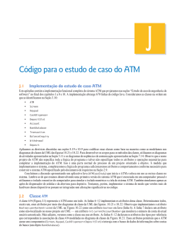J C&oacute;digo para o estudo de caso do ATM