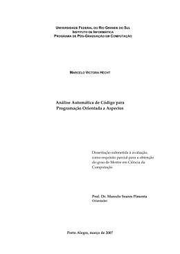 An&aacute;lise Autom&aacute;tica de C&oacute;digo para Programa&ccedil;&atilde;o Orientada a