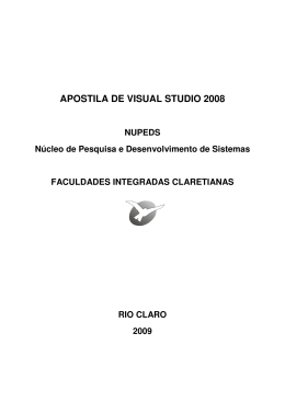 APOSTILA DE VISUAL STUDIO 2008