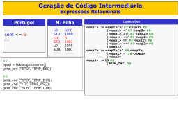 gera&ccedil;&atilde;o de codigo intermediario &ndash; BIP (gals)