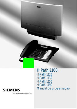 Manual Siemens Programação Hipath 1100
