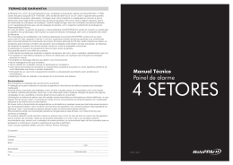MANUAL T&Eacute;CNICO PAINEL DE ALARME 4 SETORES