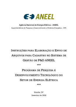 Instru&ccedil;&otilde;es para Elabora&ccedil;&atilde;o e Envio de Arquivos para