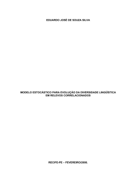 EDUARDO JOS&Eacute; DE SOUZA SILVA MODELO ESTOC&Aacute;STICO