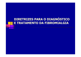 diretrizes para o diagnóstico e tratamento da fibromialgia