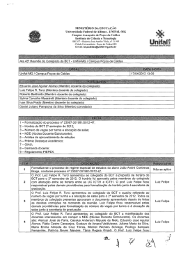 Ata 45&ordf; Reuni&atilde;o - Unifal-MG