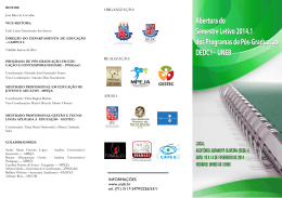 Abertura do Semestre Letivo 2014.1 dos Programas de P&oacute;s