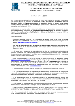 Edital de abertura N° 011/2014