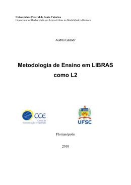 Metodologia de Ensino em LIBRAS como L2