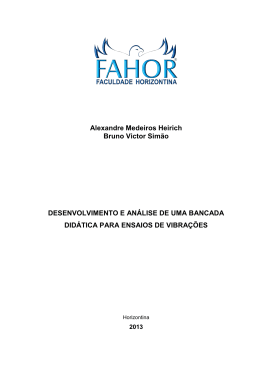 desenvolvimento e an&aacute;lise de uma bancada did&aacute;tica para