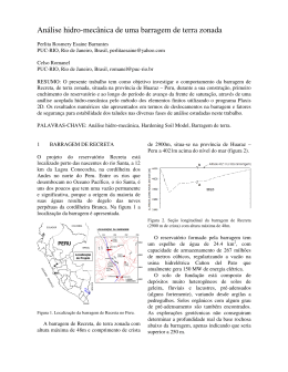 An&aacute;lise hidro-mec&acirc;nica de uma barragem de terra zonada