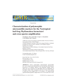 Characterization of polymorphic microsatellite markers for the
