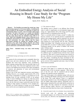 An Embodied Energy Analysis of Social Housing in Brazil