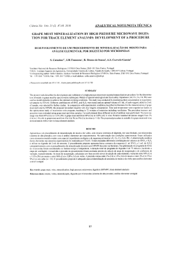 Grape must mineralization by high pressure microwave digestion for
