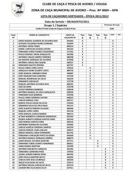 CLUBE DE CA&Ccedil;A E PESCA DE AVEIRO / VOUGA