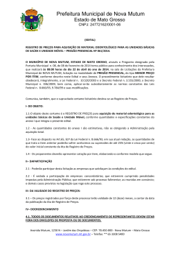 EDITAL PREG&Atilde;O 061.2014 - Prefeitura de Nova Mutum