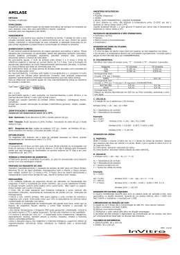 Instru&ccedil;&otilde;es de uso - In Vitro Diagn&oacute;stica