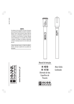 Manual de Utilização - Hanna Instruments Portugal