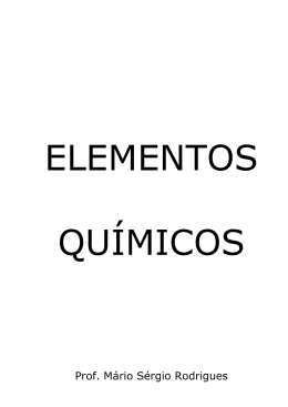 Elementos Qu&iacute;micos - Professor M&aacute;rio S&eacute;rgio