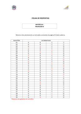 FOLHA DE RESPOSTAS