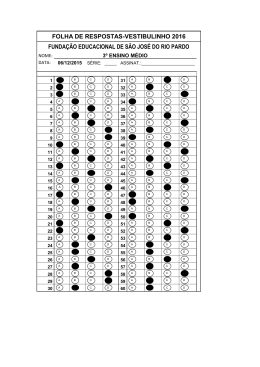 FOLHA DE RESPOSTAS 3º ensino médio