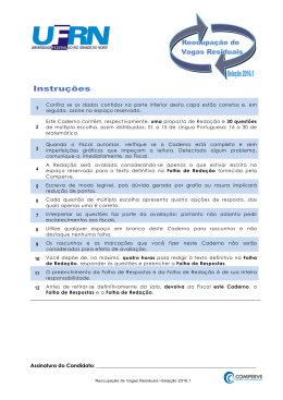 Caderno de Provas - Comperve