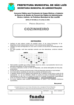 Prova - Funda&ccedil;&atilde;o Sous&acirc;ndrade