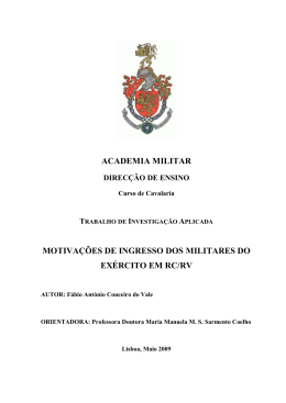 GRH - Motiva&ccedil;&otilde;es de Ingresso em RV-RC (08