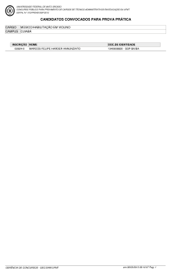 (45-Candidatos Convocados para Prova Pr\341tica)