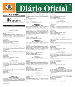 Di&aacute;rio Oficial - S&atilde;o Carlos