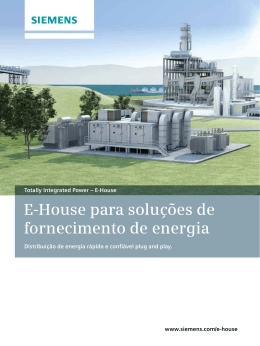 E-House para solu&ccedil;&otilde;es de fornecimento de energia