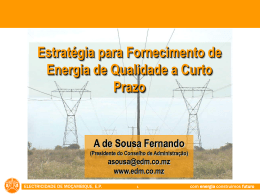 Estrat&eacute;gia para Fornecimento de Energia de