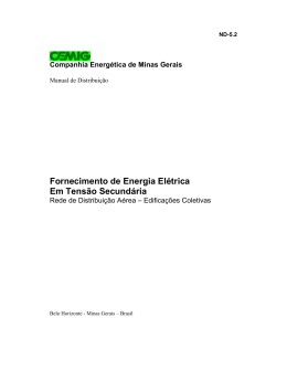 Fornecimento de Energia El&eacute;trica Em Tens&atilde;o