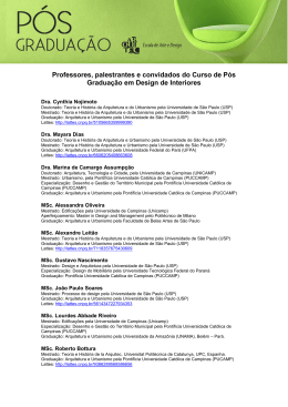 Professores, palestrantes e convidados do Curso de P&oacute;s