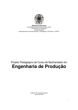 Projeto Pedag&oacute;gico do Curso - Engenharia de Produ&ccedil;&atilde;o
