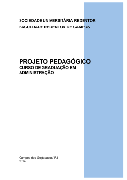 PROJETO PEDAG&Oacute;GICO - Faculdade Redentor