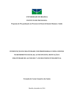 Intervenção em criatividade com professoras e mães: efeitos no