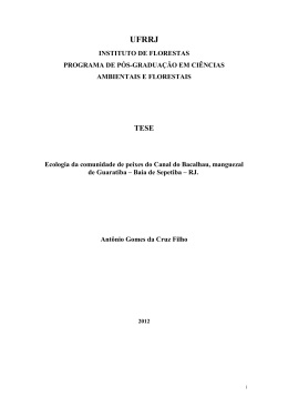 Ecologia da comunidade de peixes no canal do Bacalhau