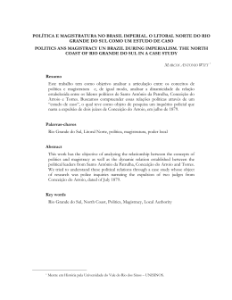 pol&iacute;tica e magistratura no brasil imperial. o litoral norte do rio grande