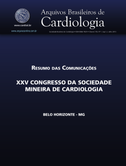 XXV ConGResso da soCiedade mineiRa de CaRdioLoGia