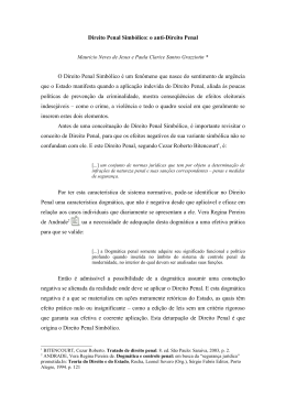 Direito Penal Simb&oacute;lico: o anti-Direito Penal