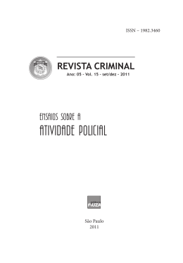 revista criminal - Associa&ccedil;&atilde;o Nacional dos Delegados de Pol&iacute;cia