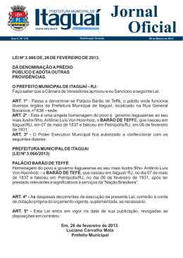 Edi&ccedil;&atilde;o 278 08-03-13 - Prefeitura de Itagua&iacute;