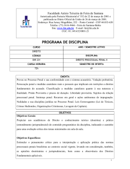PROGRAMA DE DISCIPLINA