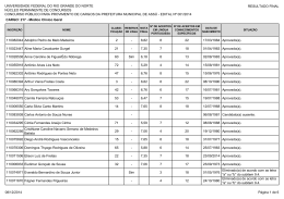 217 - M&eacute;dico Cl&iacute;nico Geral (Divulga&ccedil;&atilde;o em 08/12/2014)