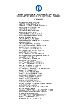 Rela&ccedil;&atilde;o dos Aprovados