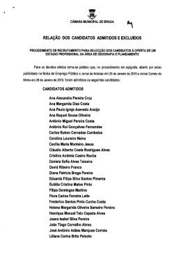 cÃMARA MUNIPAL DE BRAGA M