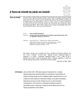 A Teoria do Umwelt de Jakob von Uexk&uuml;ll