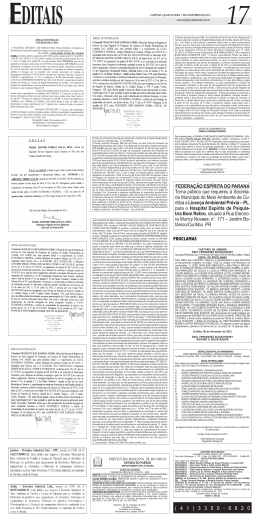 PROCLAMAS FEDERA&Ccedil;&Atilde;O ESP&Iacute;RITA DO PARAN&Aacute;